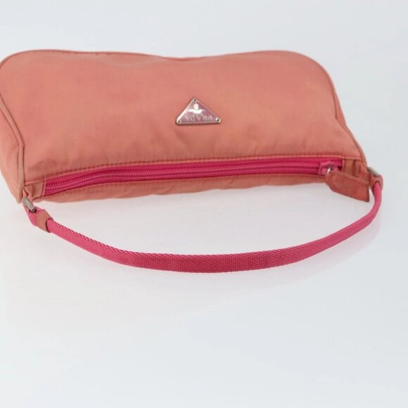 PRADA Accessory Pouch Nylon Pink Silver Auth 147401 - Picture 8 of 16